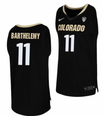 Keeshawn Barthelemy Jersey Colorado Buffaloes College Basketball Replica Black #11
