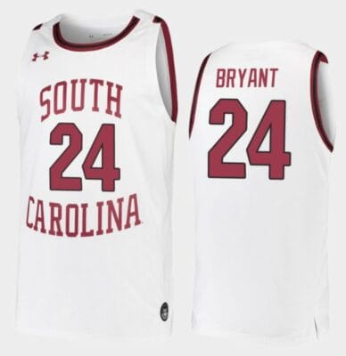 Keyshawn Bryant Jersey South Carolina Gamecocks College Basketball White Replica #24 8 Keyshawn Bryant Jersey South Carolina Gamecocks College Basketball White Replica #24