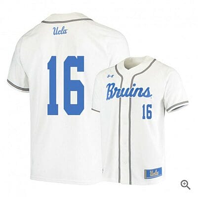 Kyle Cuellar Jersey UCLA Bruins Baseball NCAA College White Alumni #16 6 Kyle Cuellar Jersey UCLA Bruins Baseball NCAA College White Alumni #16