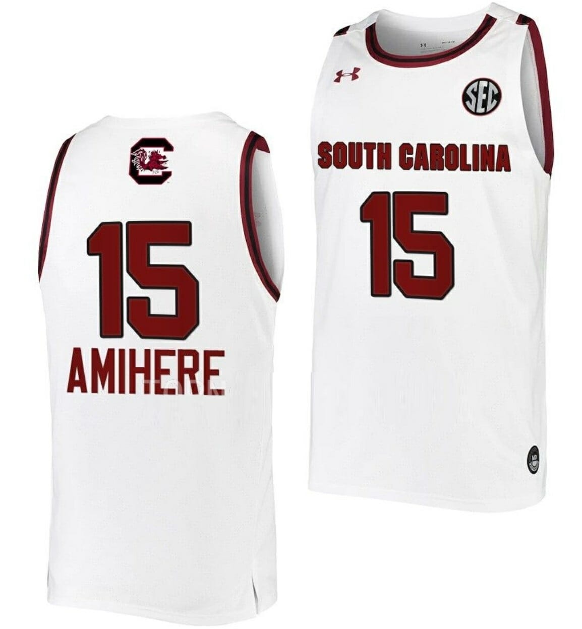 Laeticia Amihere Jersey South Carolina Gamecocks College Basketball White #15 1 Laeticia Amihere Jersey South Carolina Gamecocks College Basketball White #15