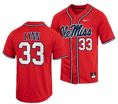 Lance LynnJersey Ole Miss Rebels College Baseball Red #33