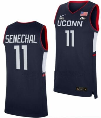 Lou Lopez Senechal Jersey UConn Huskies College Basketball Navy Replica #11