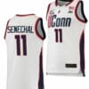 Lou Lopez Senechal Jersey UConn Huskies College Basketball White Replica #11
