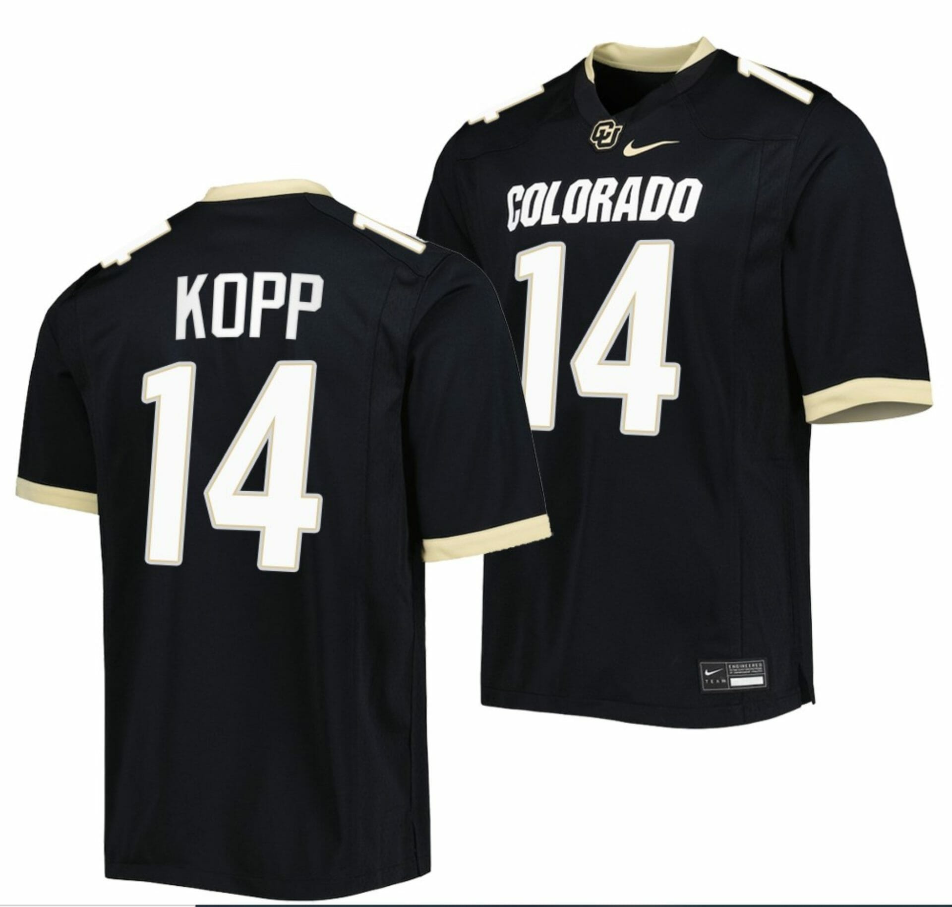 Maddox Kopp Jersey Colorado Buffaloes College Football Untouchable Replica Black #14 8 Maddox Kopp Jersey Colorado Buffaloes College Football Untouchable Replica Black #14