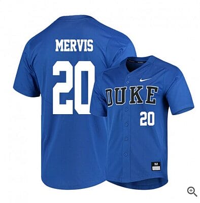 Matt Mervis Jersey Duke Blue Devils Baseball NCAA College Blue Elite Alumni #20 6 Matt Mervis Jersey Duke Blue Devils Baseball NCAA College Blue Elite Alumni #20