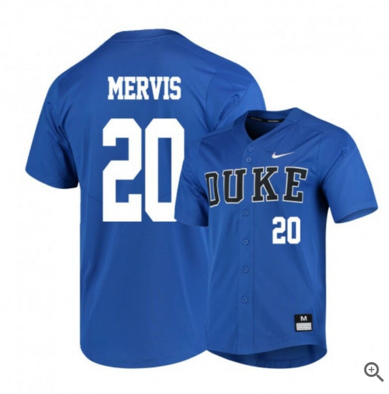Matt Mervis Jersey Duke Blue Devils Baseball NCAA College Blue Elite Alumni #20 1 Matt Mervis Jersey Duke Blue Devils Baseball NCAA College Blue Elite Alumni #20