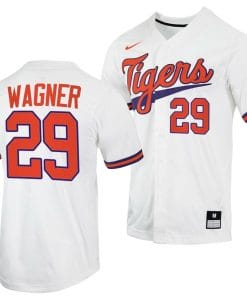 Max Wagner Jersey Clemson Tigers College Baseball White #29