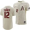 Michael Turner Jersey Arkansas Razorbacks College Baseball Full-Button Natural #12