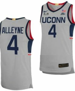Nahiem Alleyne Jersey UConn Huskies College Basketball Limited Gray #4