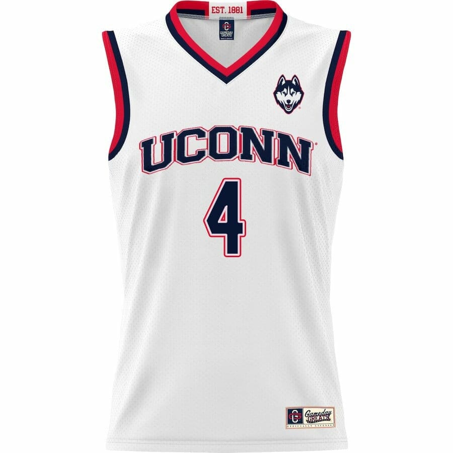 Nahiem Alleyne Jersey UConn Huskies College Basketball White #4 4 Nahiem Alleyne Jersey UConn Huskies College Basketball White #41 (1)