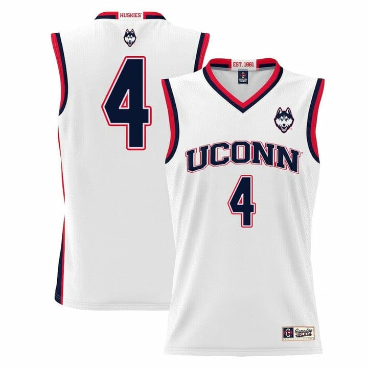 Nahiem Alleyne Jersey UConn Huskies College Basketball White #4 1 Nahiem Alleyne Jersey UConn Huskies College Basketball White #4
