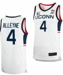 Nahiem Alleyne Jersey UConn Huskies College Basketball White Replica #4