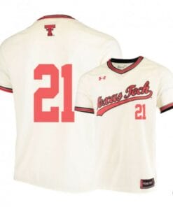 Nate Rombach Jersey Texas Tech Red Raiders Baseball NCAA College Cream Alumni #21