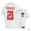 Nate Rombach Jersey Texas Tech Red Raiders Baseball NCAA College White Alumni #21