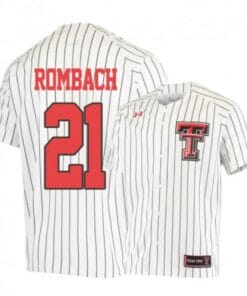 Nate Rombach Jersey Texas Tech Red Raiders Baseball NCAA College White Alumni #21