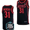 Nathan Mensah Jersey San Diego State Aztecs 2023 NCAA National Championship March Madness Black #31 6 Nathan Mensah Jersey San Diego State Aztecs 2023 NCAA National Championship March Madness Black #31