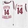 Nathan Nelson Jersey South Carolina Gamecocks College Basketball White Replica #14