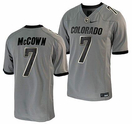 Owen McCown Jersey Colorado Buffaloes College Football Untouchable Game Grey #7 8 Owen McCown Jersey Colorado Buffaloes College Football Untouchable Game Grey #7