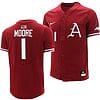 Robert Moore Jersey Arkansas Razorbacks Baseball NCAA College Cardinal #1