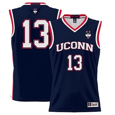Richie Springs Jersey UConn Huskies College Basketball No Name Navy #13
