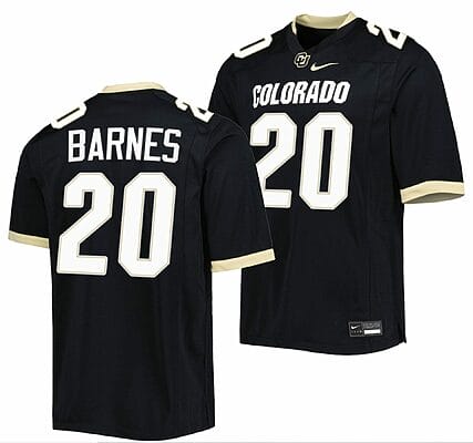 Robert Barnes Jersey Colorado Buffaloes College Football Untouchable Replica Black #20