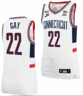 Rudy Gay Jersey UConn Huskies College Basketball Alumni White #22