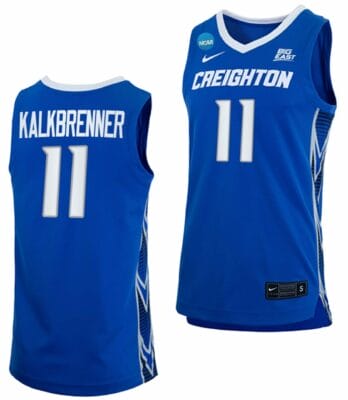 Ryan Kalkbrenner Jersey Creighton Bluejays College Basketball 2023 NCAA March Madness Blue #11 6 Ryan Kalkbrenner Jersey Creighton Bluejays College Basketball 2023 NCAA March Madness Blue #11
