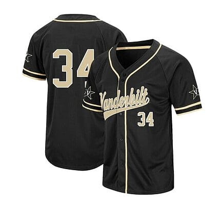 Spencer Jones Jersey Vanderbilt Commodores Baseball NCAA College Black Alumni #34