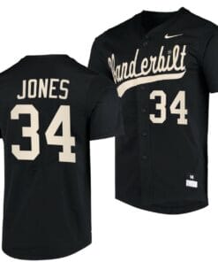 Spencer Jones Jersey Vanderbilt Commodores Baseball NCAA College Black #34