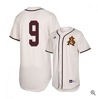 Sam Ferri Jersey Arizona State Sun Devils Baseball NCAA College Alumni White #9 6 Sam Ferri Jersey Arizona State Sun Devils Baseball NCAA College Alumni White #9