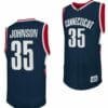 Samson Johnson Jersey UConn Huskies College Basketball Navy Retro #35 9 Samson Johnson Jersey UConn Huskies College Basketball Navy Retro #35