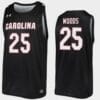 Seventh Woods Jersey South Carolina Gamecocks College Basketball Black Replica #25