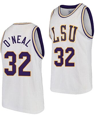 Shareef O'Neal Jersey LSU Tigers College Basketball White Replica #32