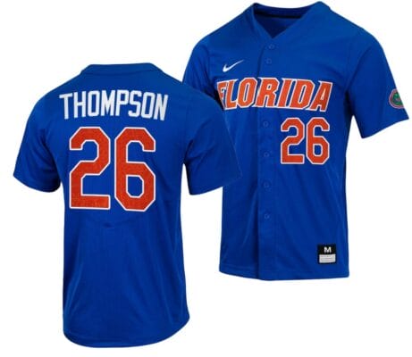 Sterlin Thompson Jersey Florida Gators College Baseball Full-Button Royal #26