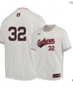 Tanner Burns Jersey Auburn Tigers Baseball NCAA College White Alumni #32