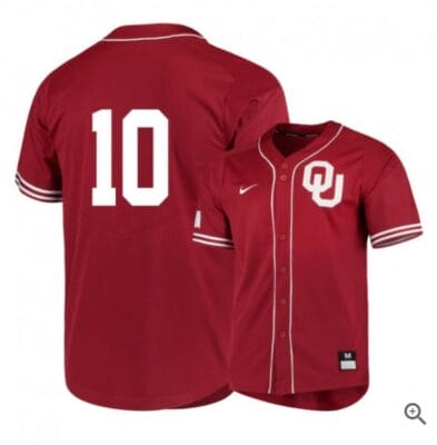 Tanner Tredaway Jersey Oklahoma Sooners Baseball NCAA College Red Elite Alumni #10