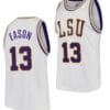 Tari Eason Jersey LSU Tigers College Basketball White #13