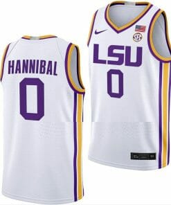 Trae Hannibal Jersey LSU Tigers College Basketball Limited White #0