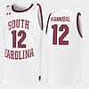 Trae Hannibal Jersey South Carolina Gamecocks College Basketball White Replica #12
