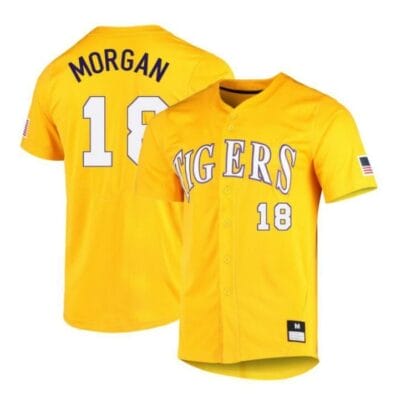 Tre Morgan Jersey LSU Tigers Baseball NCAA College Yellow Alumni #18 6 Tre Morgan Jersey LSU Tigers Baseball NCAA College Yellow Alumni #18