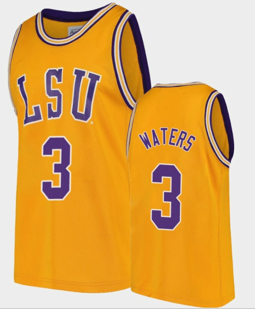 Tremont Waters Jersey LSU Tigers College Basketball Gold Replica #3 1 Tremont Waters Jersey LSU Tigers College Basketball Gold Replica #3