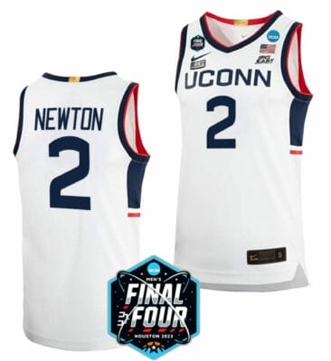 Tristen Newton Jersey UConn Huskies College Basketball 2023 NCAA Final Four White #2