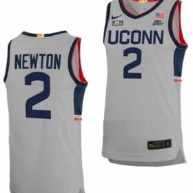 Tristen Newton Jersey UConn Huskies College Basketball Limited Gray #2 12 Tristen Newton Jersey UConn Huskies College Basketball Limited Gray #2