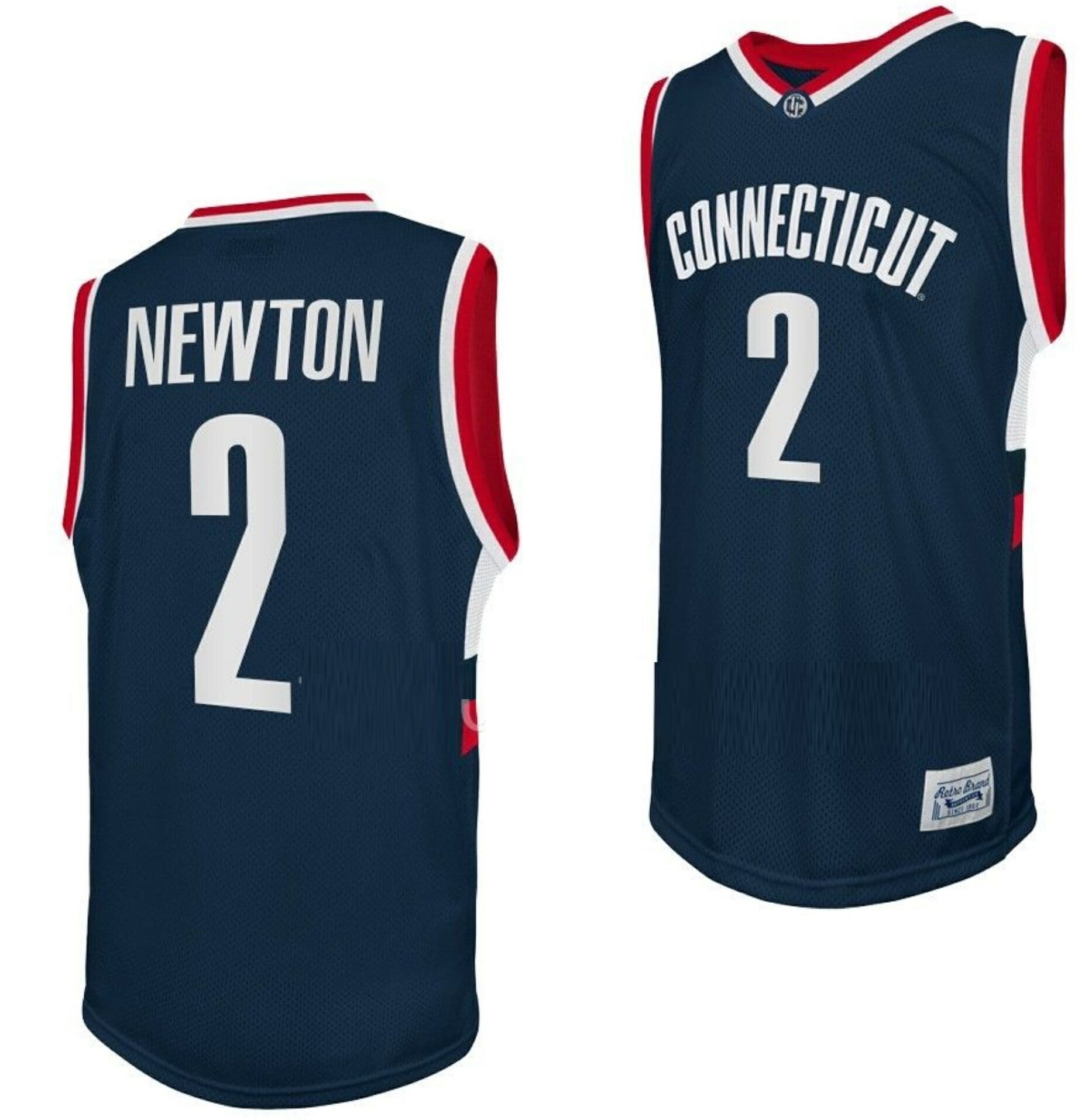 Tristen Newton Jersey UConn Huskies College Basketball Navy Retro #2 1 Tristen Newton Jersey UConn Huskies College Basketball Navy Retro #2