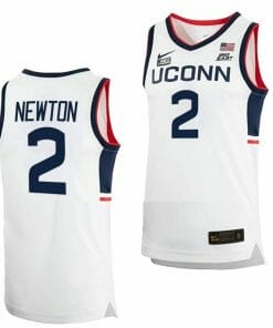 Tristen Newton Jersey UConn Huskies College Basketball White Replica #2