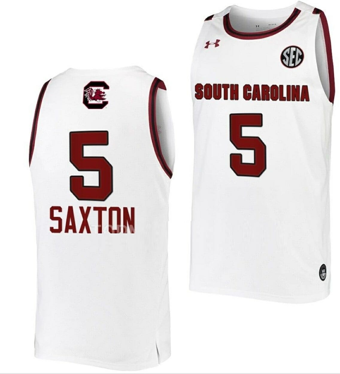 Victaria Saxton Jersey South Carolina Gamecocks College Basketball White #5 1 Victaria Saxton Jersey South Carolina Gamecocks College Basketball White #5