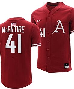 Will McEntire Jersey Arkansas Razorbacks College Baseball Cardinal #41