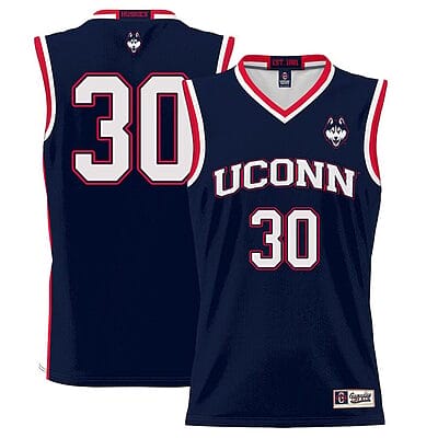 Yarin Hasson Jersey UConn Huskies College Basketball No Name Navy #30
