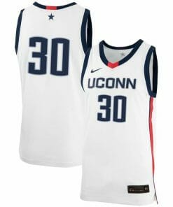 Yarin Hasson Jersey UConn Huskies College Basketball No Name White #30
