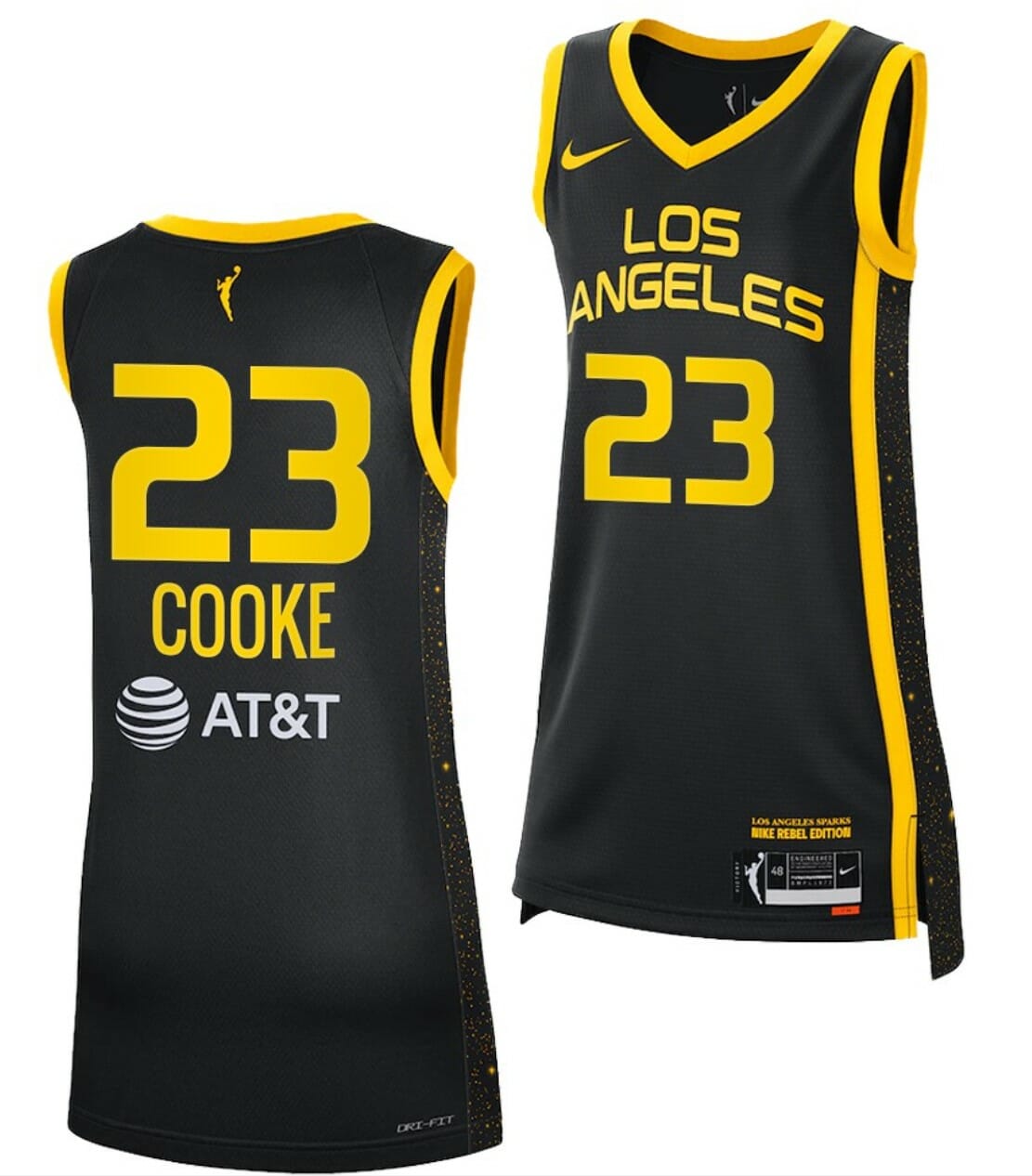 Zia Cooke Jersey Rebel Edition Los Angeles Sparks College Basketball 2023 WNBA Draft Black #23 1 Los Angeles Sparks College Basketball Jersey
